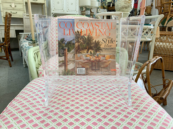 Lucite Magazine Rack