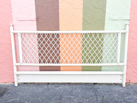 Lattice Love Rattan King Headboard