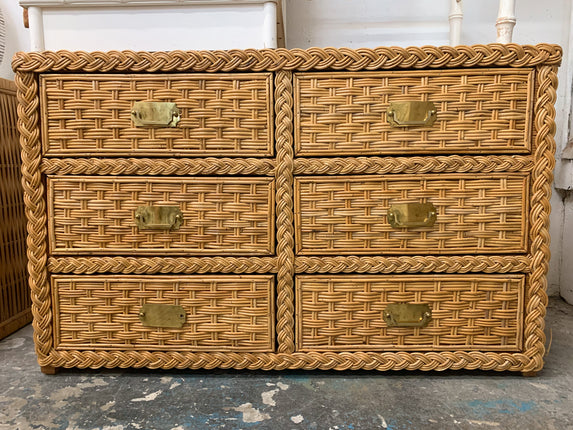 Rattan Braided Double Dresser