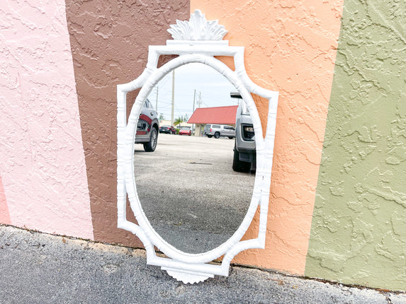 Petite Faux Bamboo Mirror