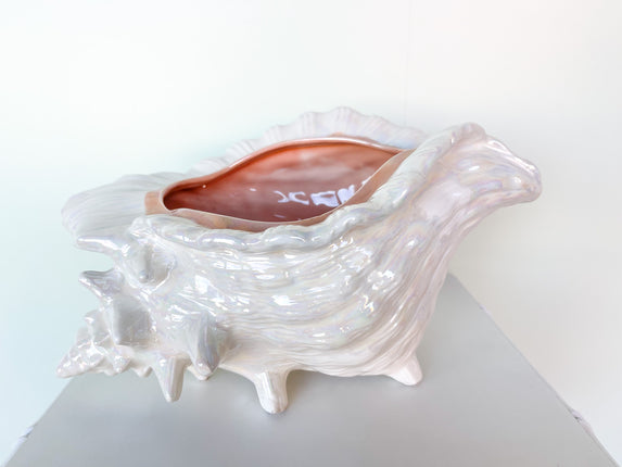 Opalescent Conch Shell Cachepot