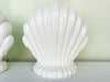 Pair of Ceramic Clam Shell Lamps