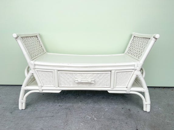 Woven Rattan Pagoda Bench