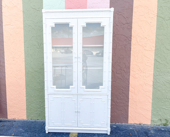 Palm Beach Chic Faux Bamboo Cabinet