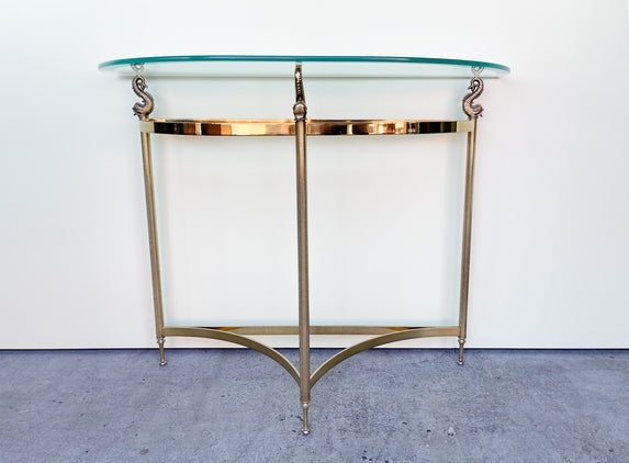 Regency Brass Koi Console