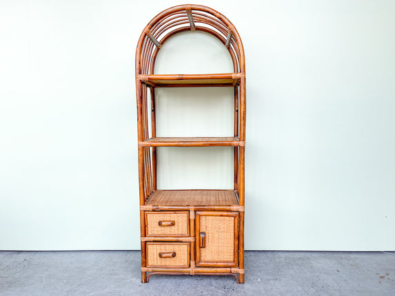 West Indies Style Rattan Etagere