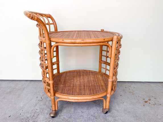 Rattan and Seagrass Bar Cart