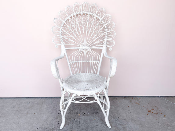 Fiddlehead Wicker Peacock Chair