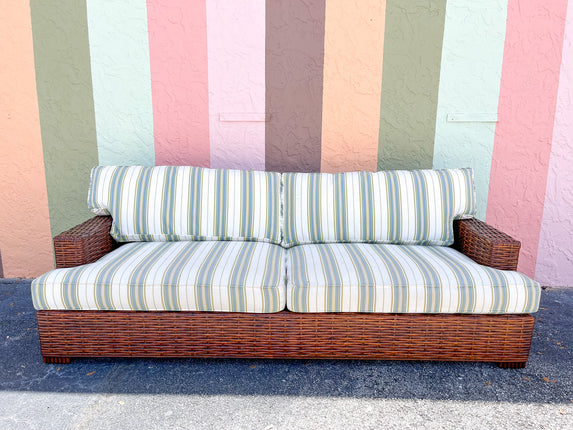 Tortoiseshell Rattan Sofa