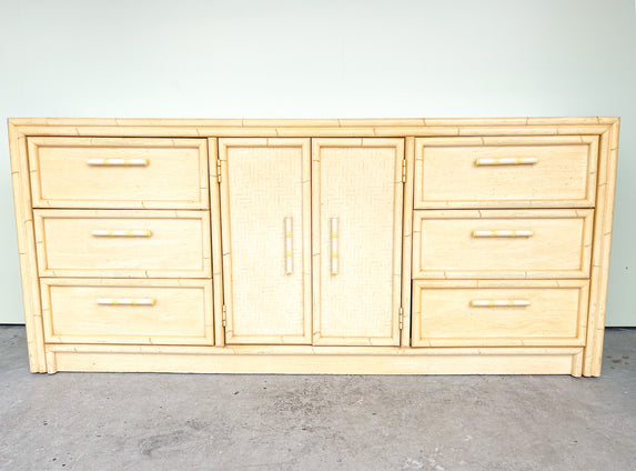Faux Bamboo and Rattan Dresser