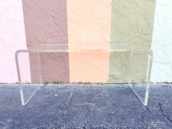 Modern Lucite Waterfall Coffee Table