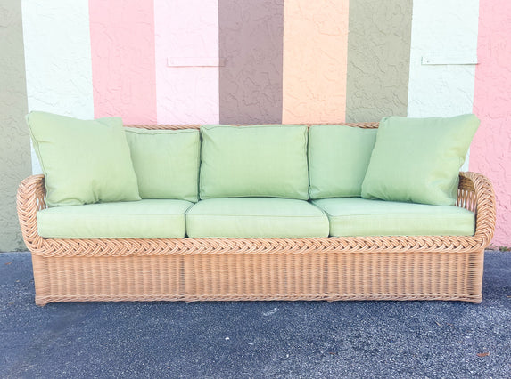 Bielecky Brothers Braided Rattan Sofa