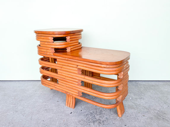 Frankl Style Rattan Side Table