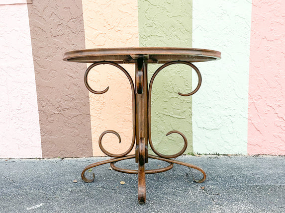 Bentwood and Cane Bistro Table