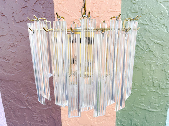 MCM Two Tier Lucite Chandelier