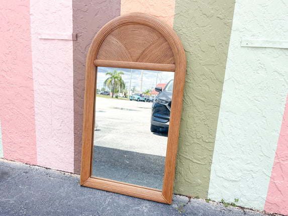 Pencil Reed Rattan Mirror