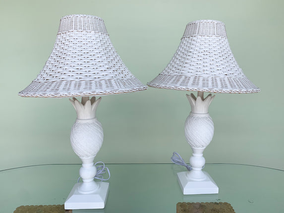 Pair of Chic Pineapple Lamps