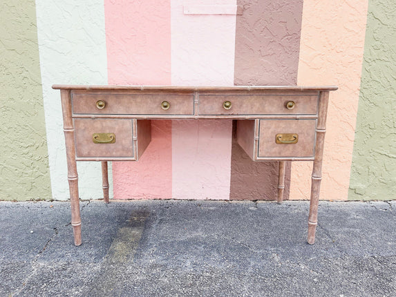 Palm Beach Style Faux Bamboo Desk