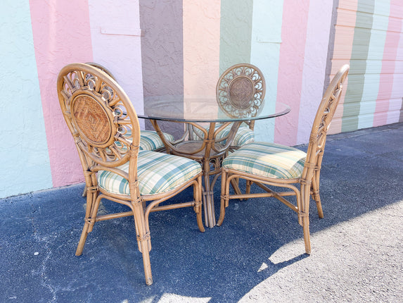 Island Whimsy Rattan Dining Table and Chairs