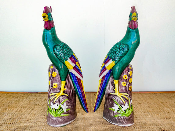 Pair of Festive Holiday Birds