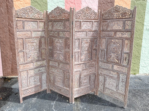 Moroccan Chic Four Panel Screen