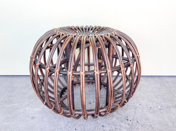 Albini Style Rattan Ottoman