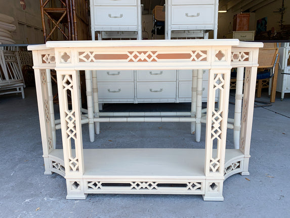 Hollywood Regency Fretwork Console