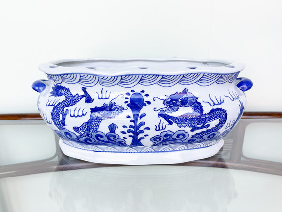 Blue and White Bombay Cachepot