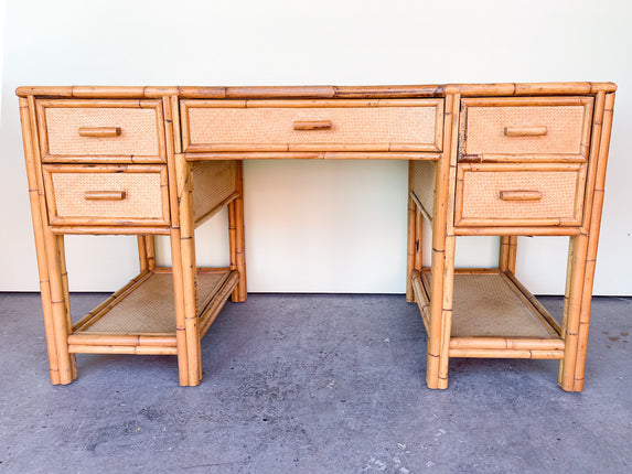 Island Chic Rattan Desk
