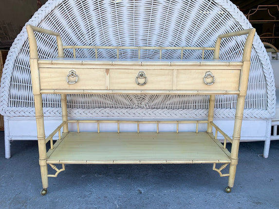 Thomasville Faux Bamboo Server on Casters