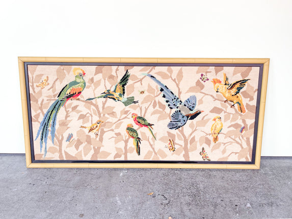 Colorful Parrot Needlepoint