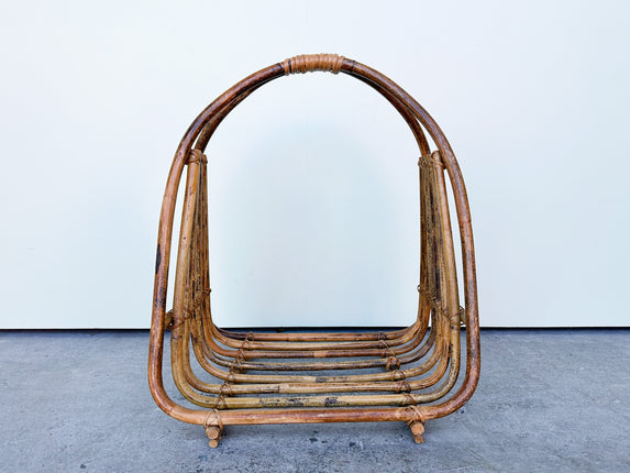 Warehouse Wednesday: Burnt Rattan Magazine Rack