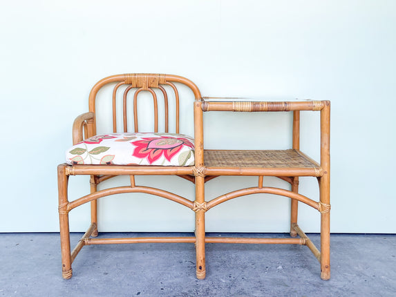 Rattan Telephone Bench