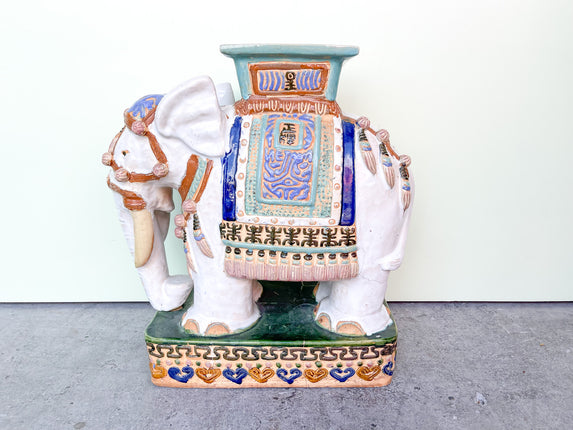 Terracotta Elephant Garden Seat