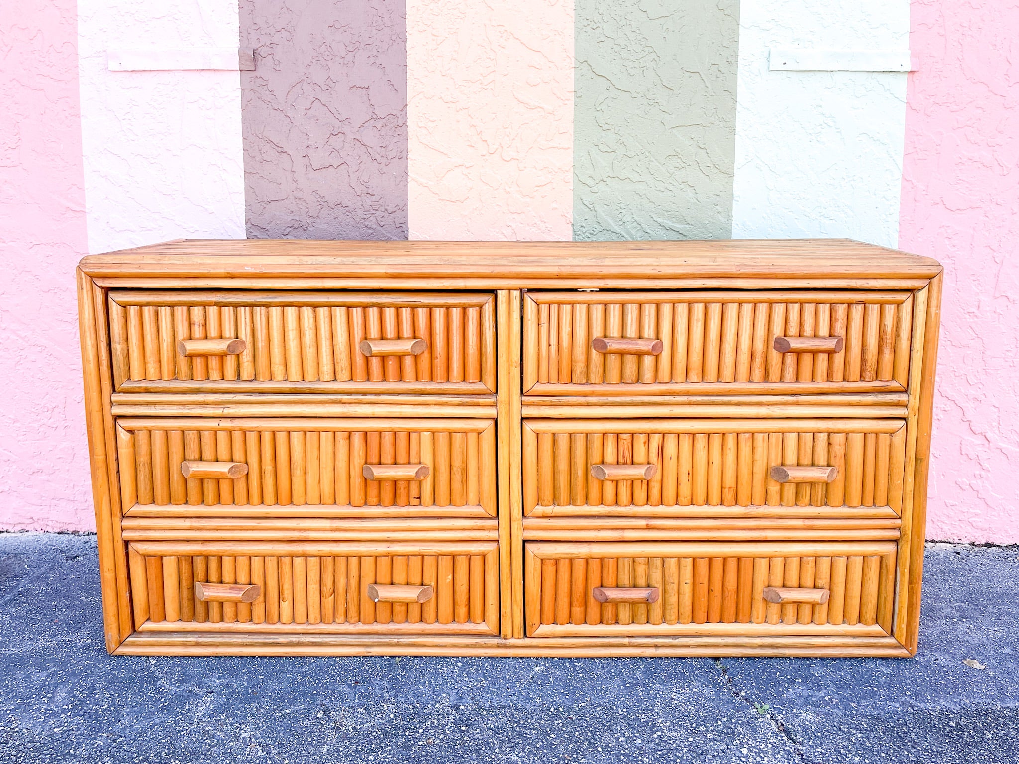 vintage bamboo dresser Old Florida Bamboo Dresser