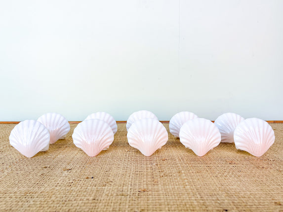 Set of Ten Bone China Shell Napkin Rings