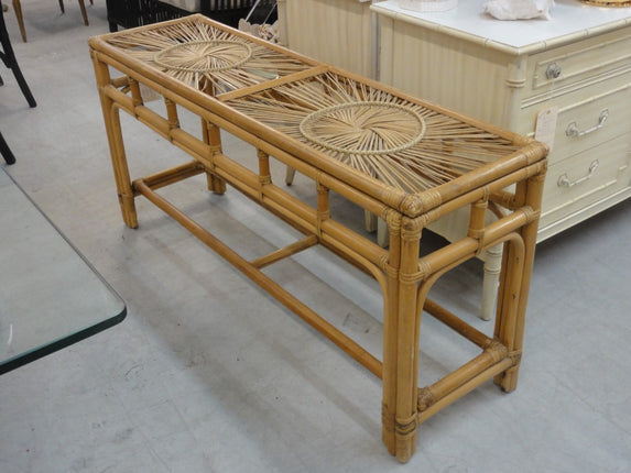 Medallion Style Bamboo Console