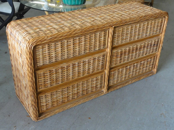 Island Style Rattan Woven Dresser