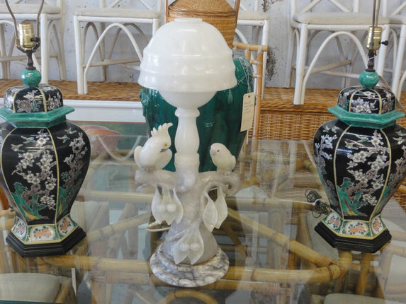 Charming Onyx Cockatoo & Parrot Lamp