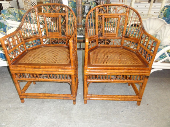 Pair of Tortoise Shell Brighton Chairs