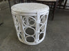 Lacquered Rattan Drum Table