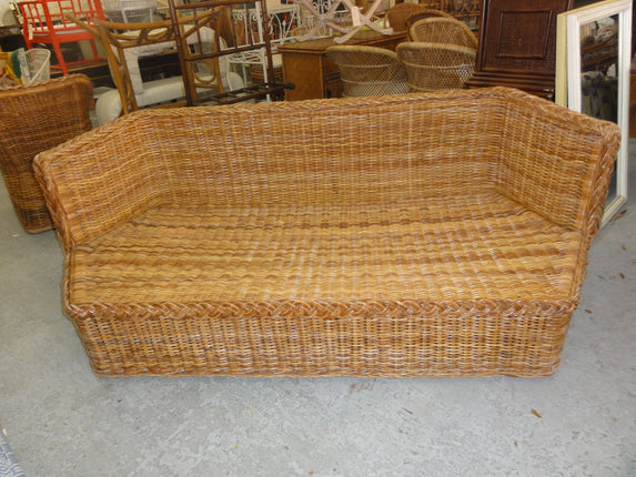Brown Jordan Hexagon Rattan Sofa