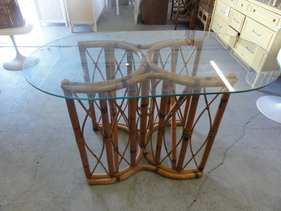 Burnt Rattan Entry Table