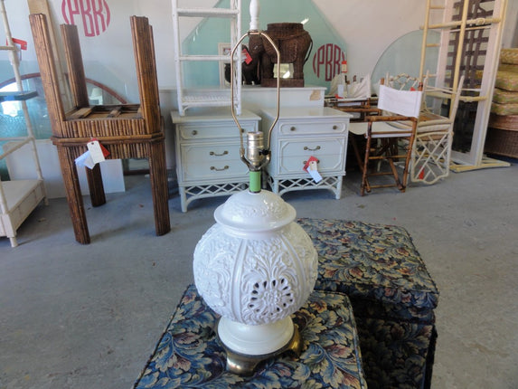 Ceramic Flower Pierced Lamp