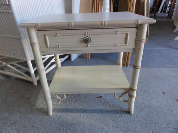 Faux Bamboo Fretwork Nightstand