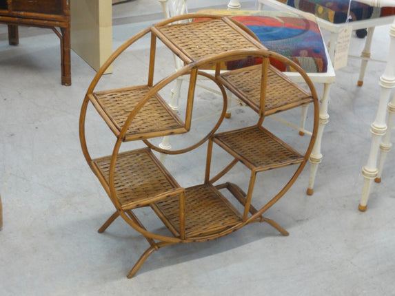 Circle Rattan Plant Stand