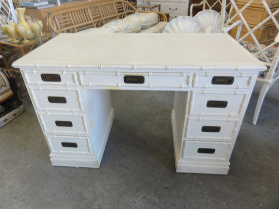 Faux Bamboo Campaign Style Sligh Desk