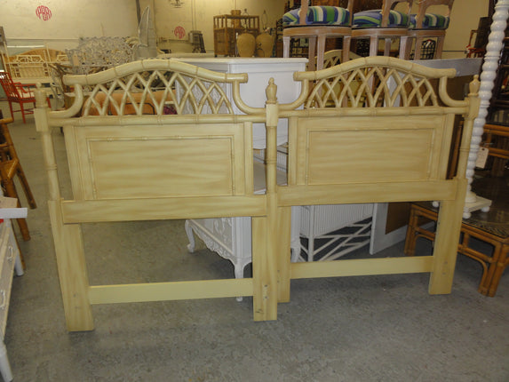 Pair of Faux Bamboo Twin Headboards