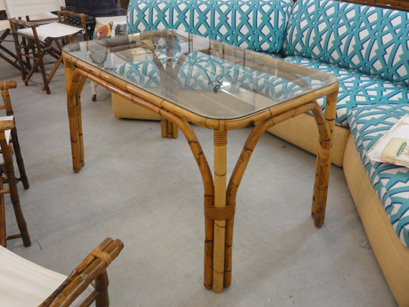 Old Florida Style Bamboo Dining Table