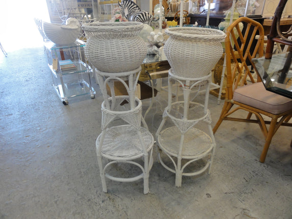 Set of Wicker Planters